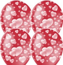 Round balloon in hearts